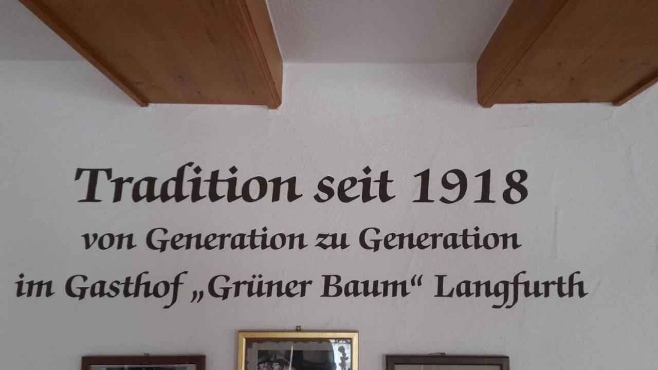 Gasthof Gruener Baum Oberlangfurth 외부 사진